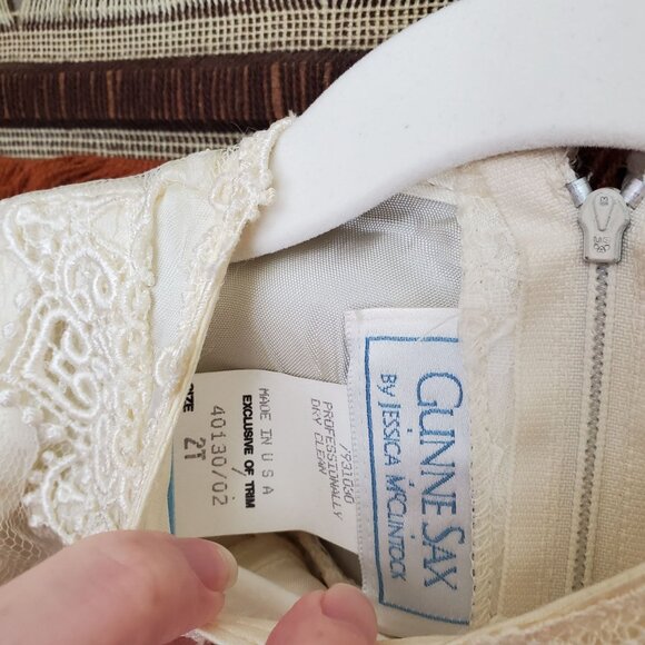 Gunne Sax by Jessica McClintock vintage lace girls dress - Picture 4 of 10